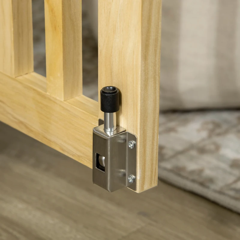 PawHut Wooden Dog Crate Furniture, with Bowl, Storage, Cushion, for Small Dogs - Natural Finish