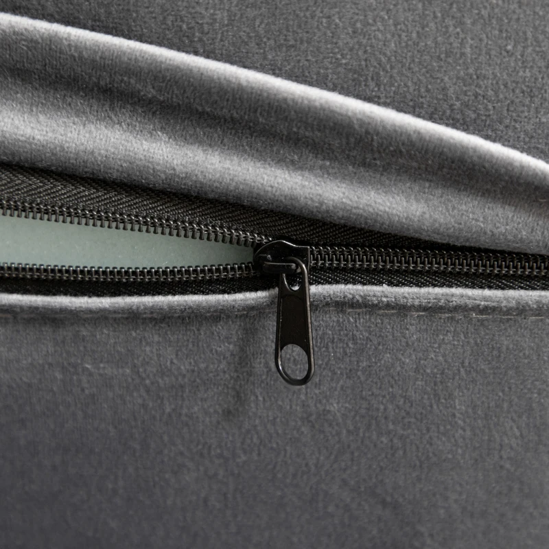 HOMCOM Canapea extensibila dubla cu cotiere reglabile in 9 pozitii si perne detasabile, eucalipt si structura metalica, gri