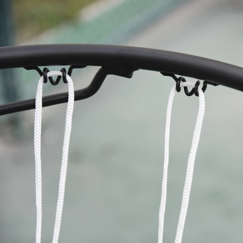 HOMCOM Portable Basketball Stand 94-123cm Basket Height Adjustable Hoop For Adults Suitable for Pool Side