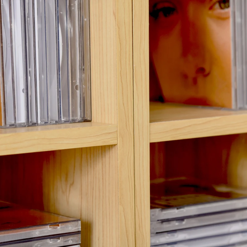 Homcom Set de 2 Dulapuri cu rafturi Mobilier 6 Rafturi in Lemn MDF 21X19.2X88.3cm