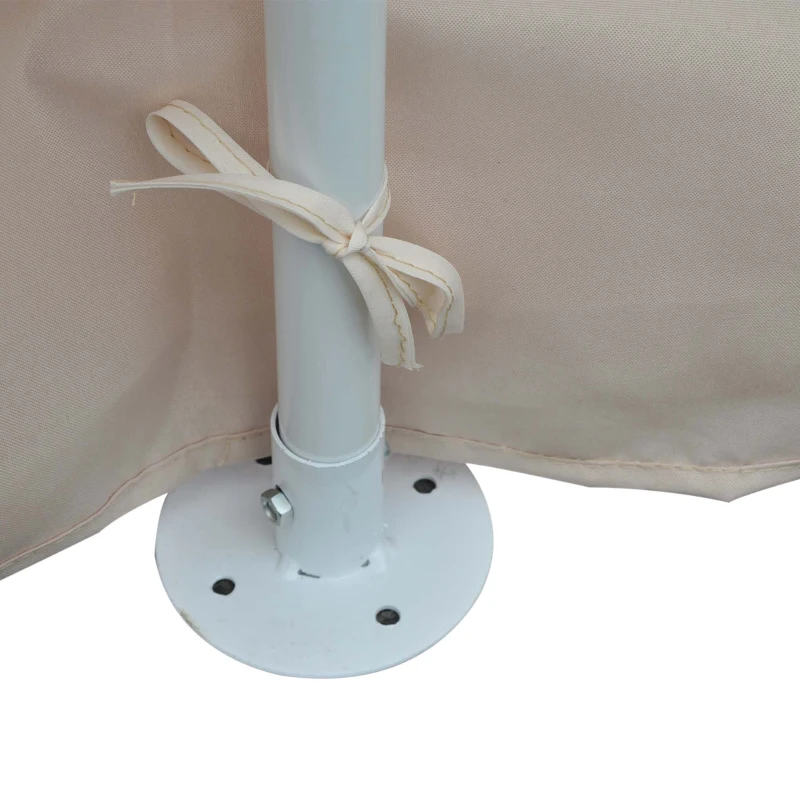 Outsunny Pavilion de Grădină din Poliester,Bej, 3.65x3.65m