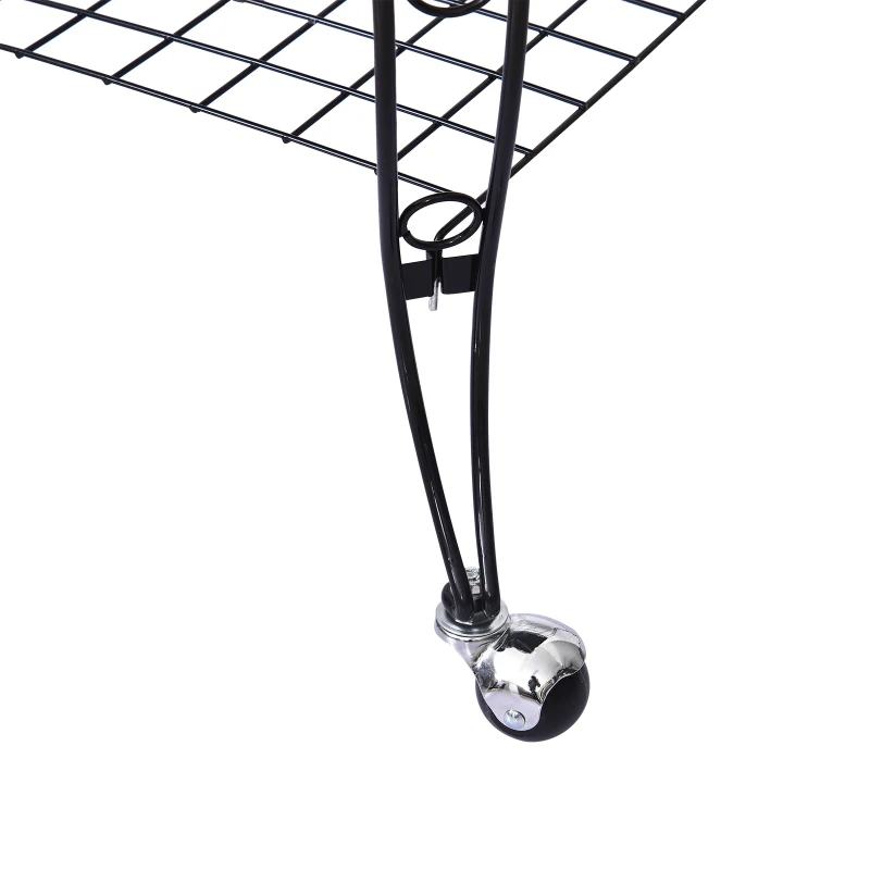 Pawhut Metal Bird Cage 51x51x135 cm-Black