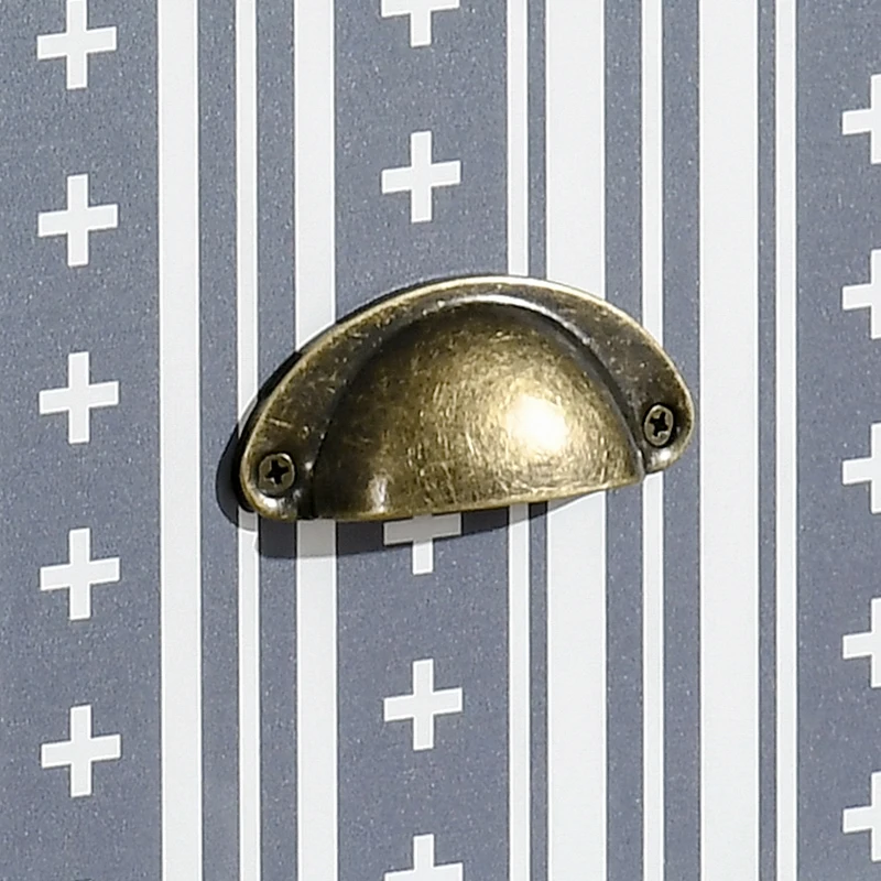 HOMCOM Storage Cabinet, Chest of Drawers, 4-Drawer Dresser with Metal Handles for Living Room, Bedroom