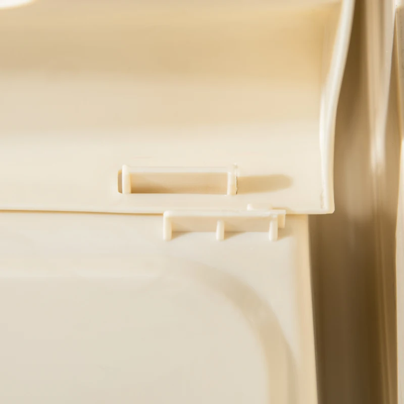 PawHut Foldable Four-Step Pet Stairs, for Cats, Small Miniature Dogs, with Non-Slip Mats 62 x 38 x 49.5cm - Beige