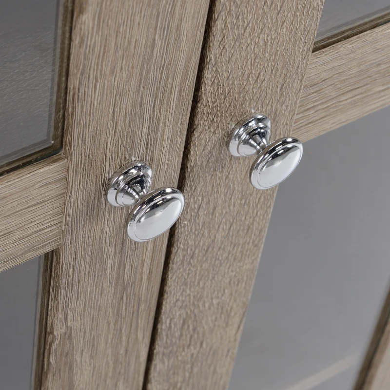 HOMCOM 100CD Media Cabinet with Glass Doors, 4-Tier CD Storage Unit, Modern Bookcase with Magnetic Design for Study, Brown