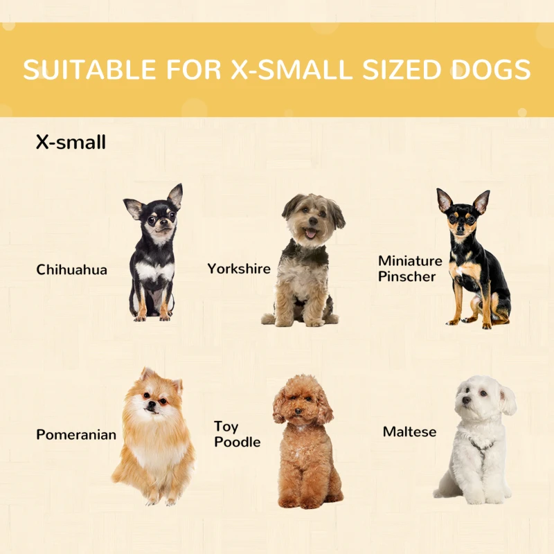 PawHut Wicker Dog House End Table Furniture, Rattan Pet Cat  Bed with Soft Cushion, Adjustable Feet, for X-Small Dogs 60 x 44 x 51.5 cm