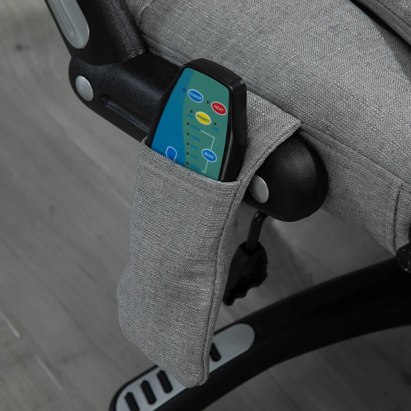Vinsetto Reclining Heated Massage Office Chair Grey