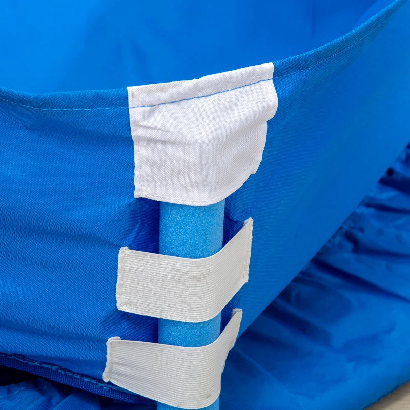 ZONEKIZ Trampolim Infantil 3 em 1 para Crianças de 1-6 Anos com Corrimão Amovível Mini Trampolim para Interior Ø96x74cm Azul