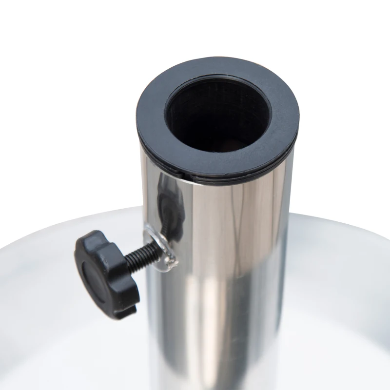 Outsunny Base para Sombrilla de Jardín Acero Inoxidable Peso Neto 25 kg Soporte Pie para Parasol Apto para Postes de Ø35 mm/Ø38 mm/Ø48 mm para Jardín Patio Color Plateado