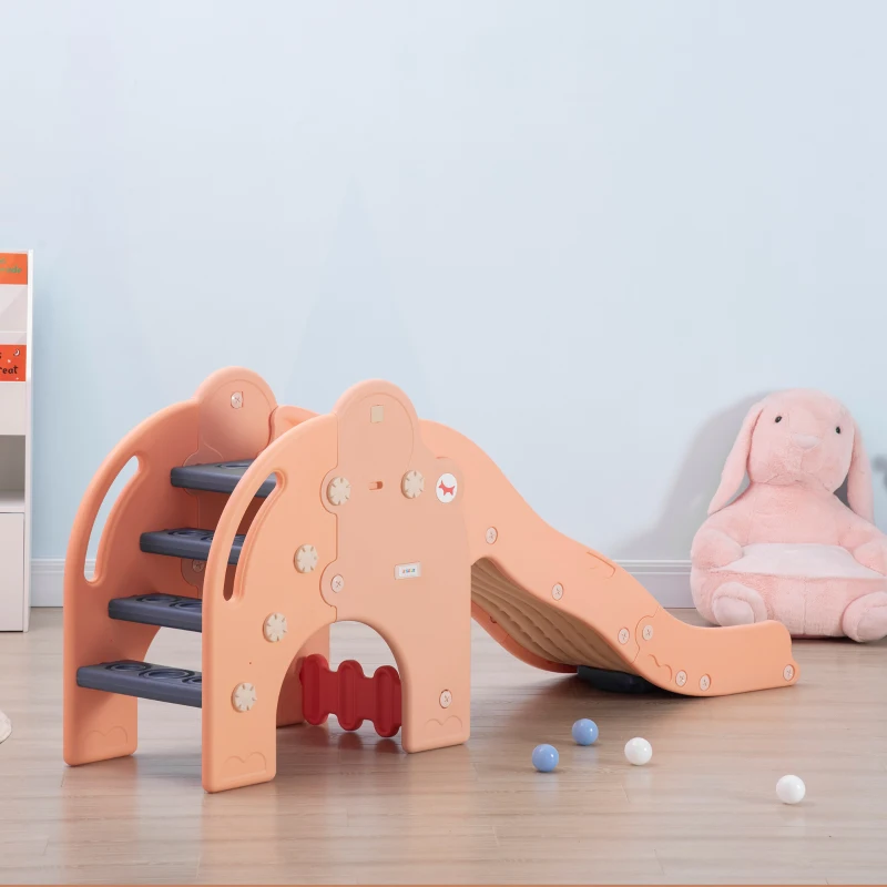 AIYAPLAY Tobogán para Niños 18-48 Meses Tobogán Infantil para Interior y Exterior Jardín Máx.50 kg 182x43,5x77,5 cm Rosa