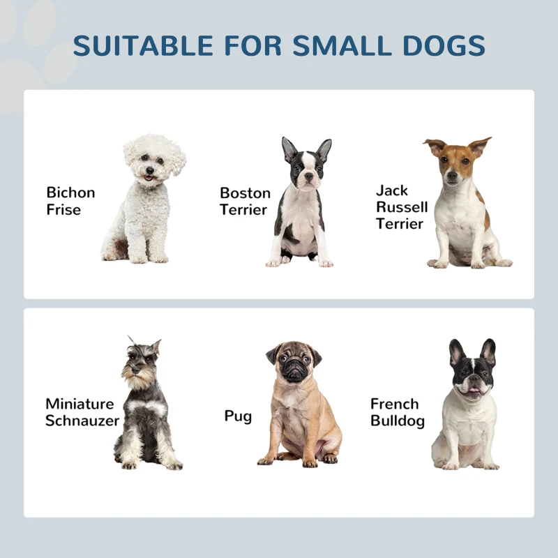 PawHut Set 3 Ciotole per Cani da 500ml con Spazio a Scomparsa e Supporto in MDF e Acciaio Inox, 57x53x37.5 cm, Bianco