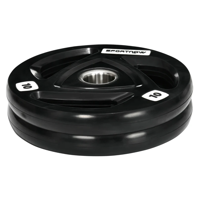 SportNow Set 2 Discuri 10 kg – Otel cu Cauciuc, Ø5 cm