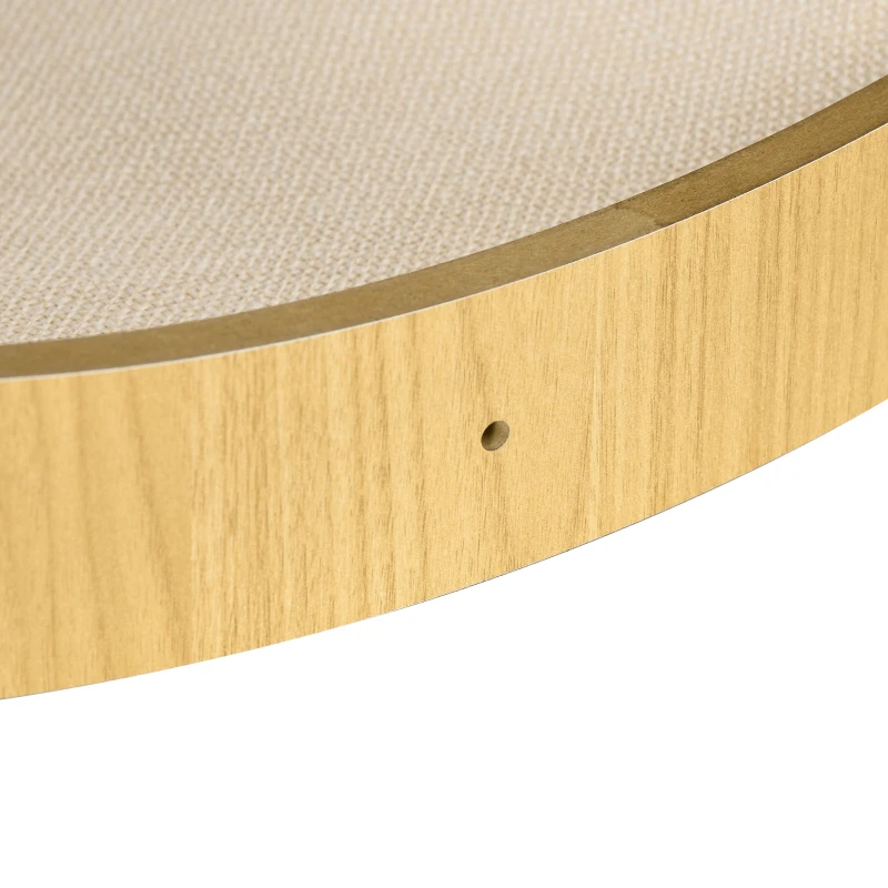 PawHut Raft pentru pisici din PAL si panza pentru odihna si joaca, montat pe perete 44,5x33x9 cm, culoare stejar