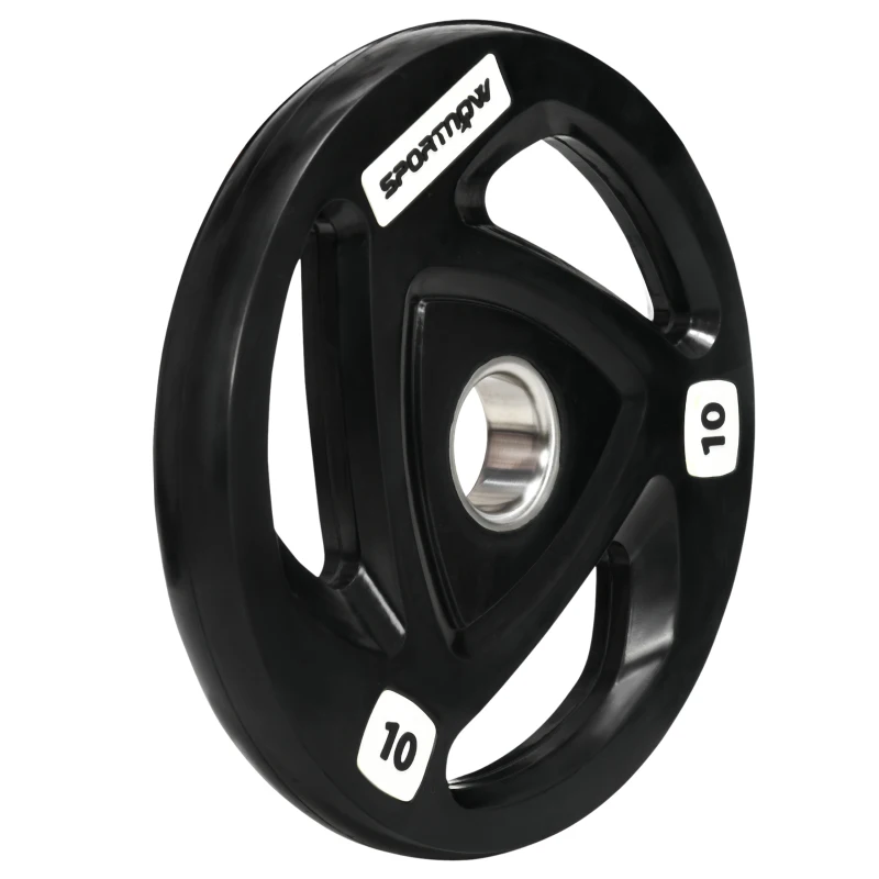 SportNow Set 2 Discuri 10 kg – Otel cu Cauciuc, Ø5 cm