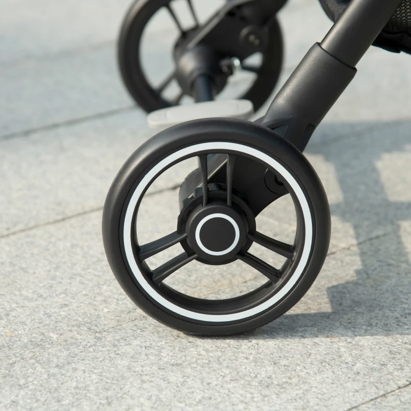 HOMCOM Carucior pentru copii 0-36 luni cu copertina, design pliabil si cos de depozitare, aluminiu si panza Oxford, 128x58x106cm, rosu si negru