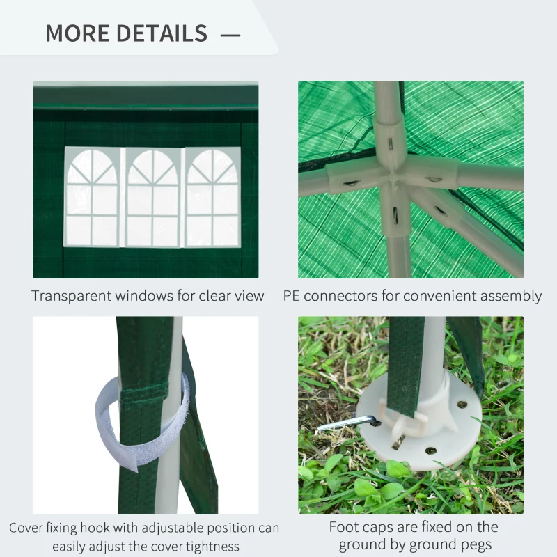 Outsunny 6x3 m Gazebo Marquee-Green