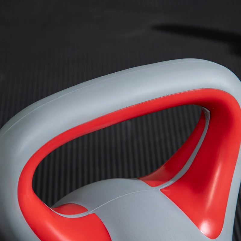 SPORTNOW Kettlebell 14kg din PU cu nisip si baza plata, maner comod 26x18x32 cm, Rosu