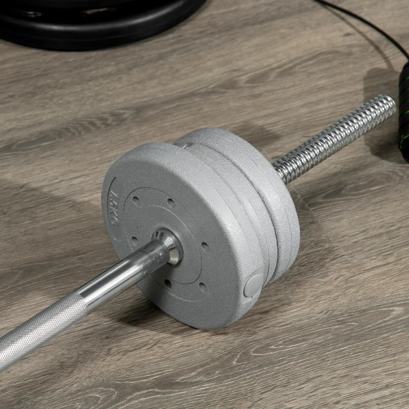 SPORTNOW Mreana pentru genuflexiuni, deadlift si lifting, pentru greutati Ø2,5 cm de la 100kg mx, din otel, Ø2,5x170 cm, argintiu