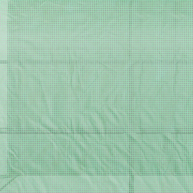 Outsunny Walk-In Lean to Wall Greenhouse with Windows and Doors 2 Tiers 6 Wired Shelves 300L x 150W x 213Hcm Green