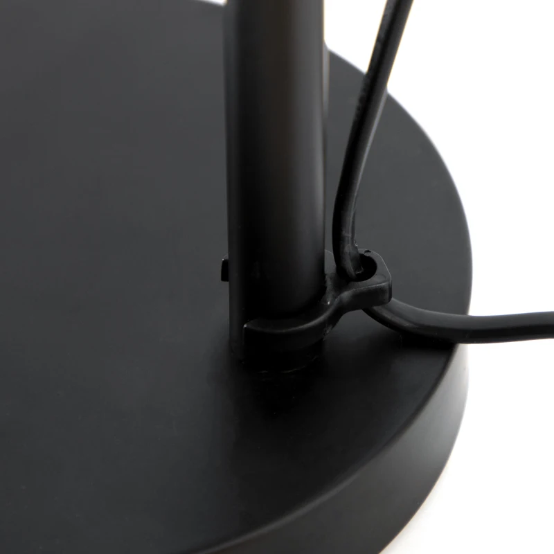 Lampa de masa in stil industrial HOMCOM, veioza si noptiera din lemn si otel, fara abajur, negru si natural