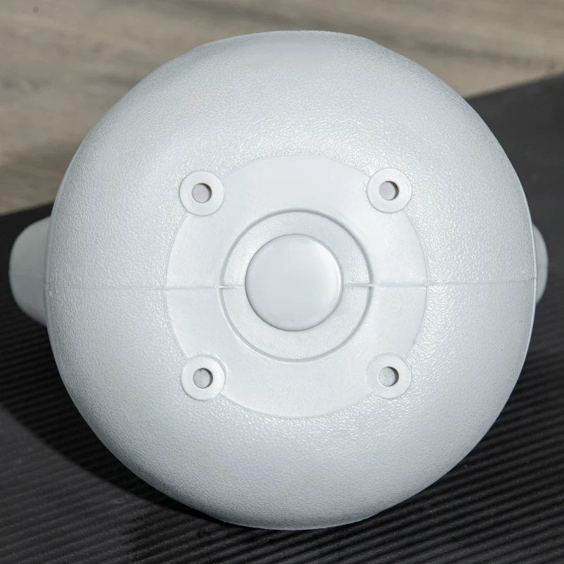 SPORTNOW Kettlebell 4kg din PU si nisip cu baza plana si maner comod, 18x12x20 cm, Galben