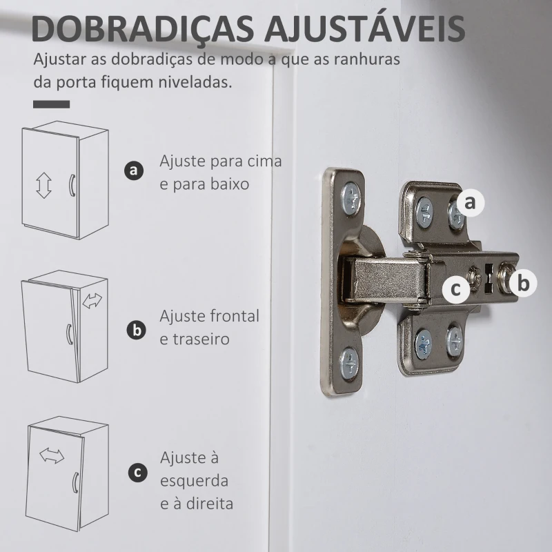 HOMCOM Armário de Cozinha com 2 Portas de Vidro Prateleiras Ajustáveis Bancada e Sistema Anti-Tombo 72x40x178cm Branco e Madeira