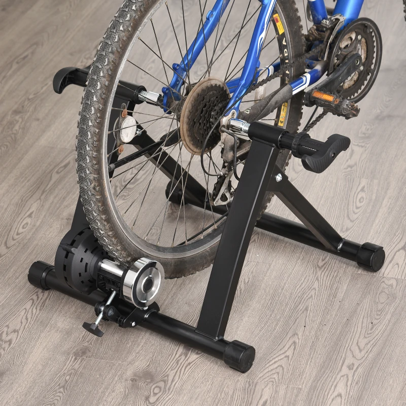 HOMCOM Rolo de Bicicleta 5 níveis de resistência de Aço 54,5x47,2x39,1 cm Preto