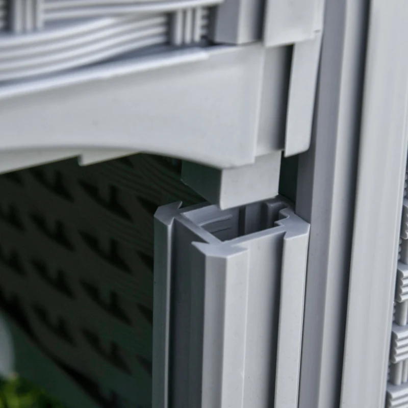 Outsunny 40cm x 40cm x 44cm Set of 2 26L Garden Raised Bed Elevated Patio Flower Plant Planter Box PP Vegetables Planting Container, Grey