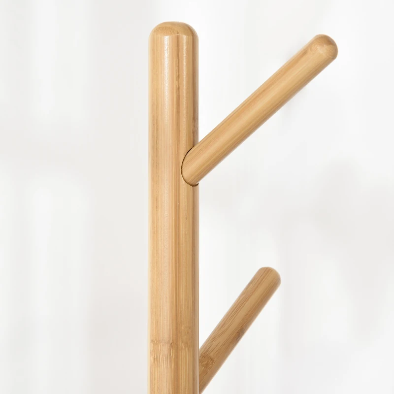 Homcom Cuier cu Masuta – MDF, Bambus & Aluminiu 171 cm