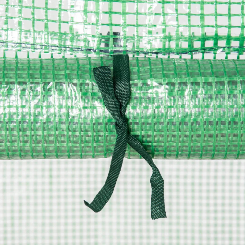 Outsunny Sera verticala cu raft pe 4 niveluri, sera cu balcon si terasa din otel si PE verde inchis, 70x50x160cm