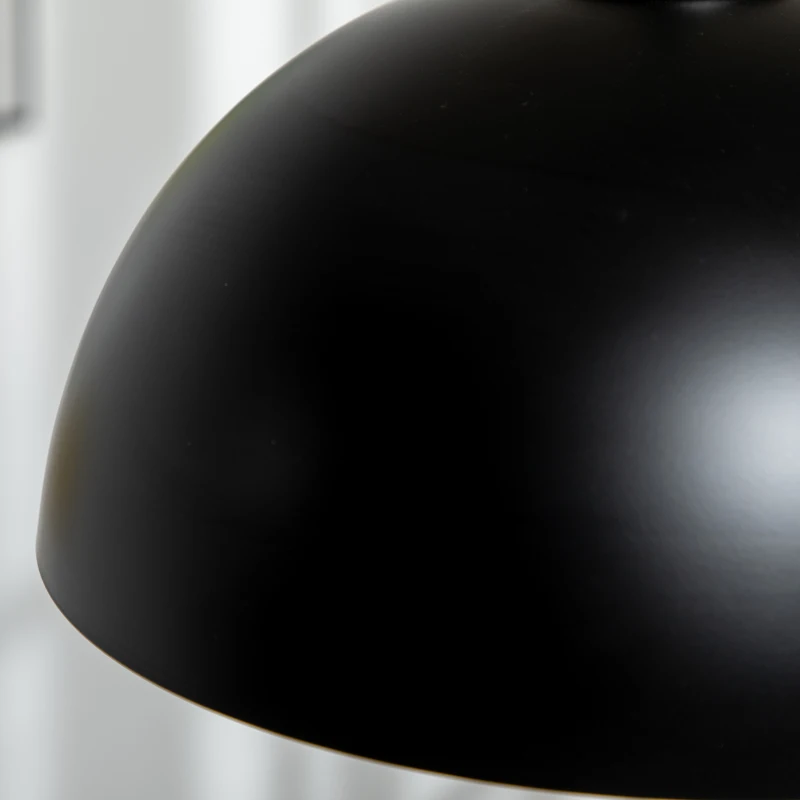 HOMCOM Lustra suspendata in stil industrial cu inaltime reglabila, plafoniera cu 2 piese metalice suspendate cu suruburi incluse, Ø30x126 cm, negru