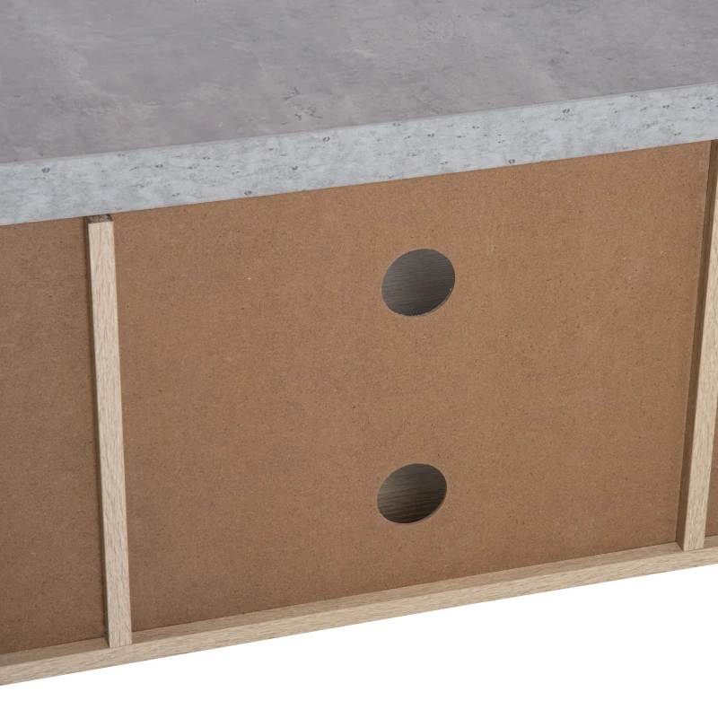 HOMCOM TV Stand, 120Lx40Wx44cm-Grey