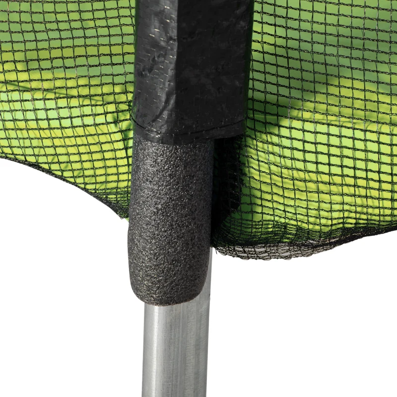 HOMCOM Trampolim de Jardim Ø223cm Trampolim para Crianças Adultos com Superfície de Salto Ø137cm Rede de Segurança Cobertura de Bordas e Escada para Exterior Verde