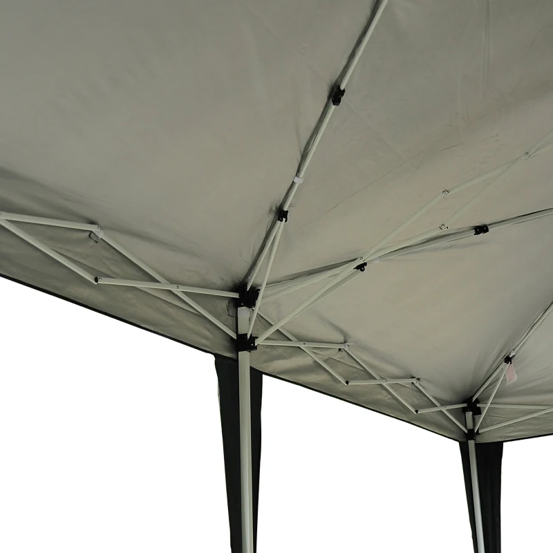 Outsunny 3 x 6m Garden Heavy Duty Pop Up Gazebo Marquee Party Tent Wedding Water Resistant Awning Canopy-Black