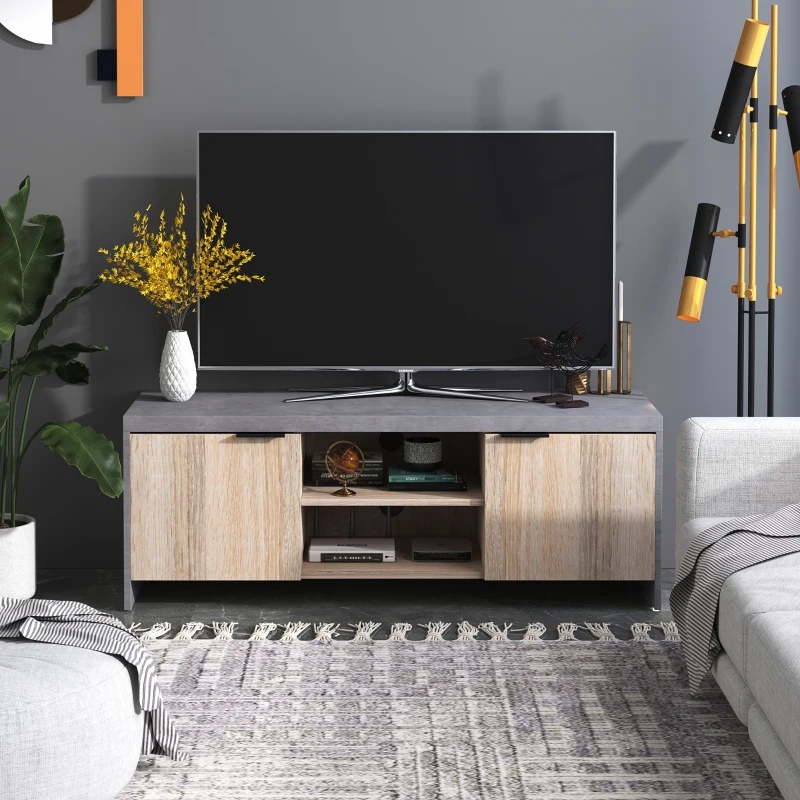 HOMCOM TV Stand, 120Lx40Wx44cm-Grey