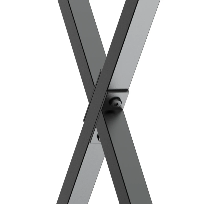 HOMCOM Conjunto de 2 Patas para Mesa Estilo Industrial 40x43 cm en Forma de X Patas de Muebles de Acero para Soporte con Protectores Tornillos de Montaje Incluidos Negro