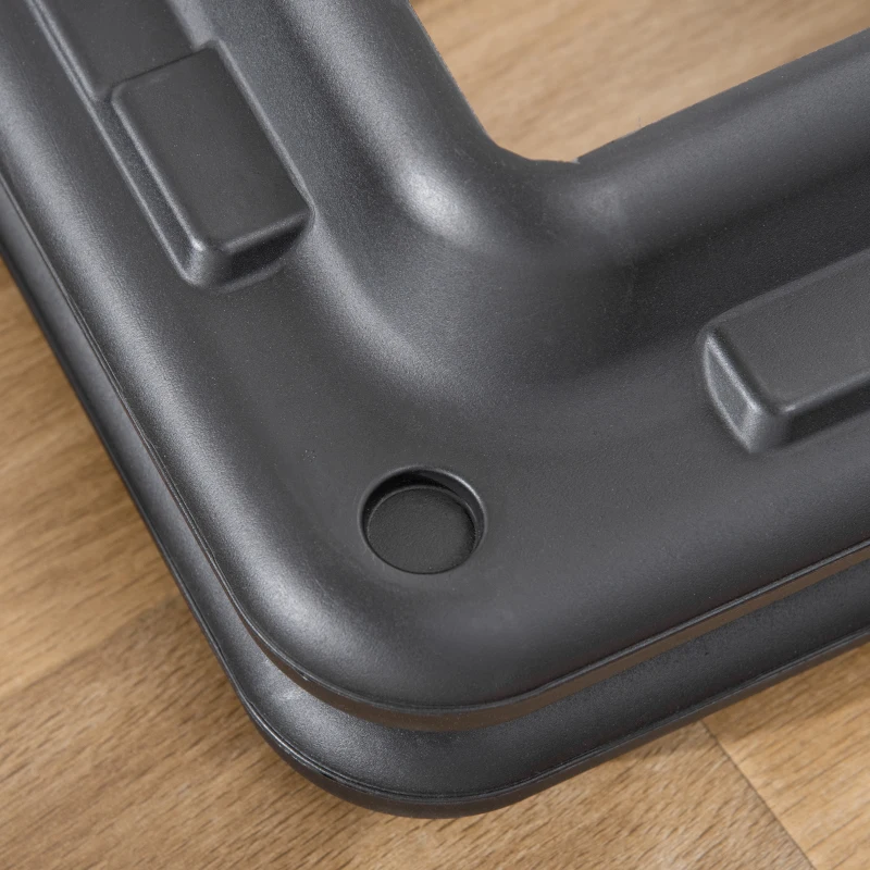 HOMCOM Step para Exercício Aeróbico Plataforma Step com Altura Ajustável em 3 Níveis com Cordas de Resistência Carga Máxima 120kg para Exercício em Academia Casa 110x40x10-20cm Preto
