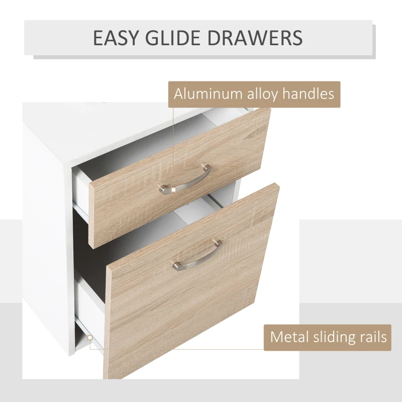 HOMCOM Masa de Birou Moderna pentru Computer cu Rafturi din Lemn MDF, 140x55x92 cm