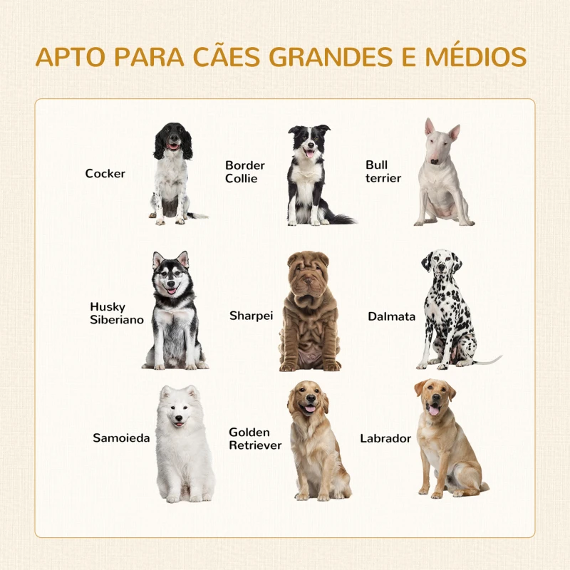 PawHut Gaiola para Cães de Madeira Mesa de Centro l com 2 Portas com Fechadura Almofada de Tecido Oxford 94x60x71,5cm Branco