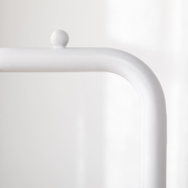 HOMCOM Cabide de Pé Elegante com 2 Ganchos Redondos Suspensos e Base de Mármore 35x25x170cm Branco
