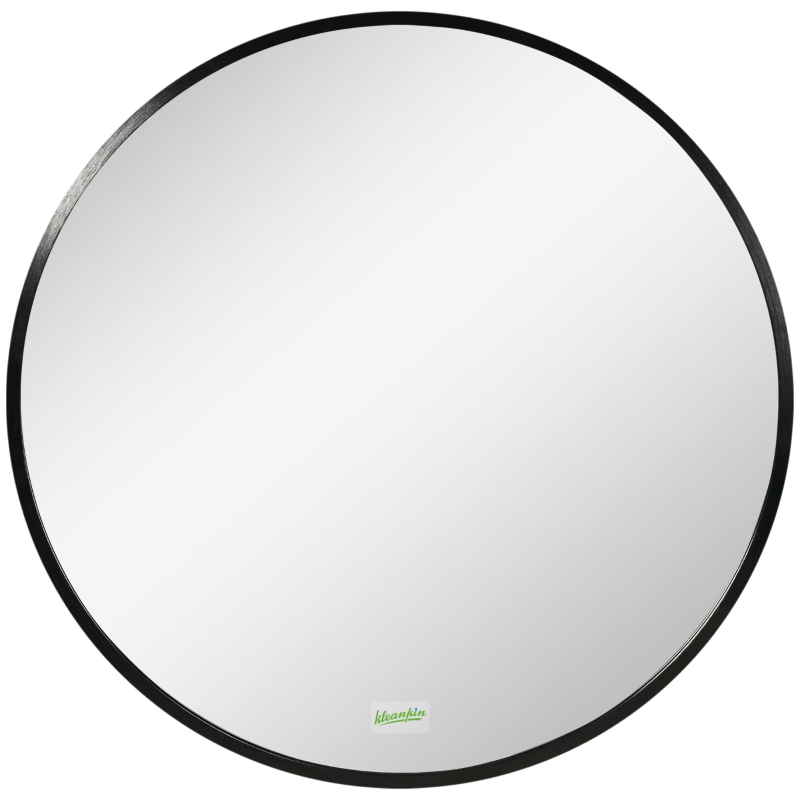 kleankin Round Bathroom Mirror, Modern Wallmounted Makeup Mirror with
