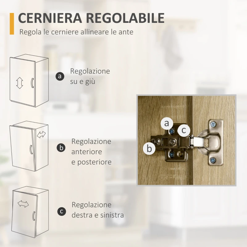 HOMCOM Credenza Moderna in Legno con Cassetto e Armadietti, 89x39.6x180cm, Legno e Bianco