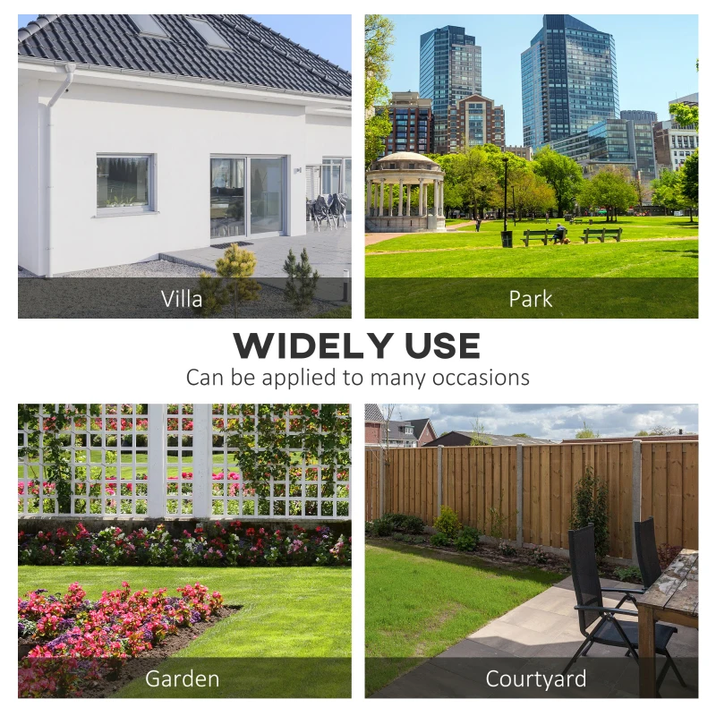 Outsunny Tuinbank in Vintage Design, 2-Zitter, weerbestendig, met mozaïekstenen, 121 cm x 52 cm x 93 cm, Meerkleurig