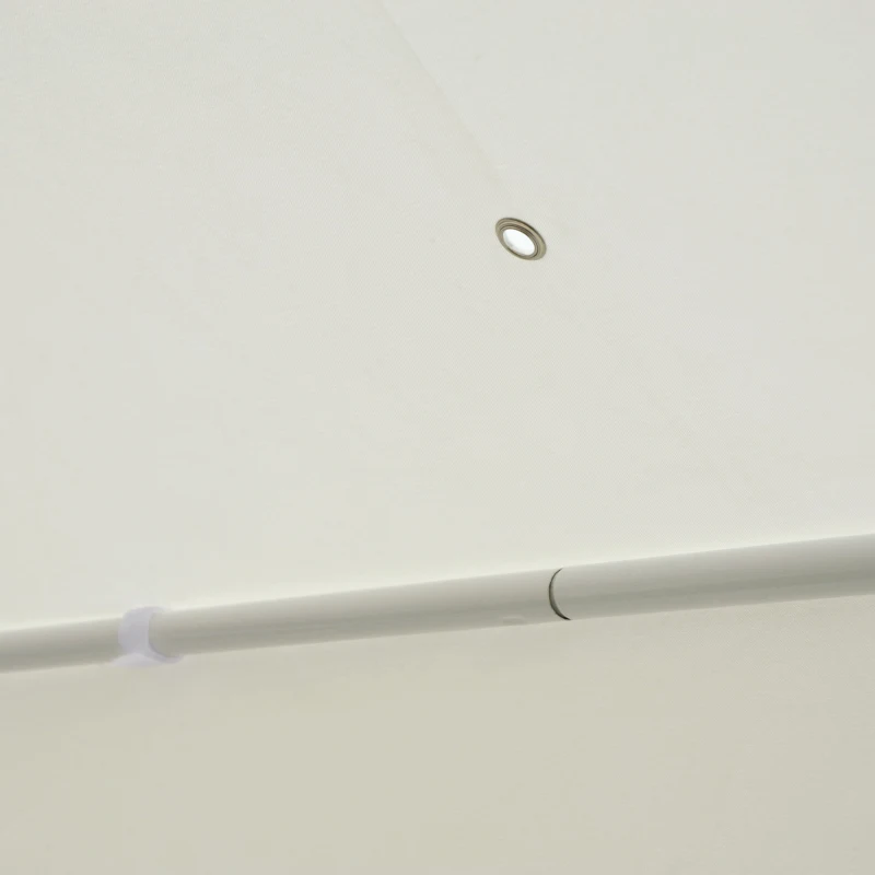 Outsunny 4M Hexagon Gazebo, Netting Party Tent Patio Canopy Outdoor Event Shelter for Activities, Shade Resistant, Cream White