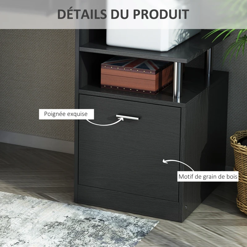 Luxe Parc enclos modulable pour Chien 8 Panneaux Porte verrouillable Acier époxy Noir