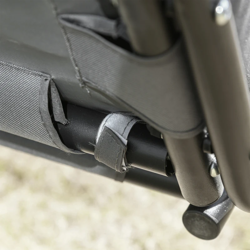 Outsunny Patio Swing Chair 2 Seater Swinging Hammock Outdoor Cushioned Bench Seat