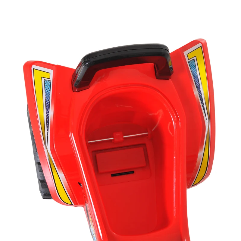 HOMCOM Quad Giocattolo per Bambini con Clacson, Musica e Luci, 60x38x42 cm, in PP Rosso