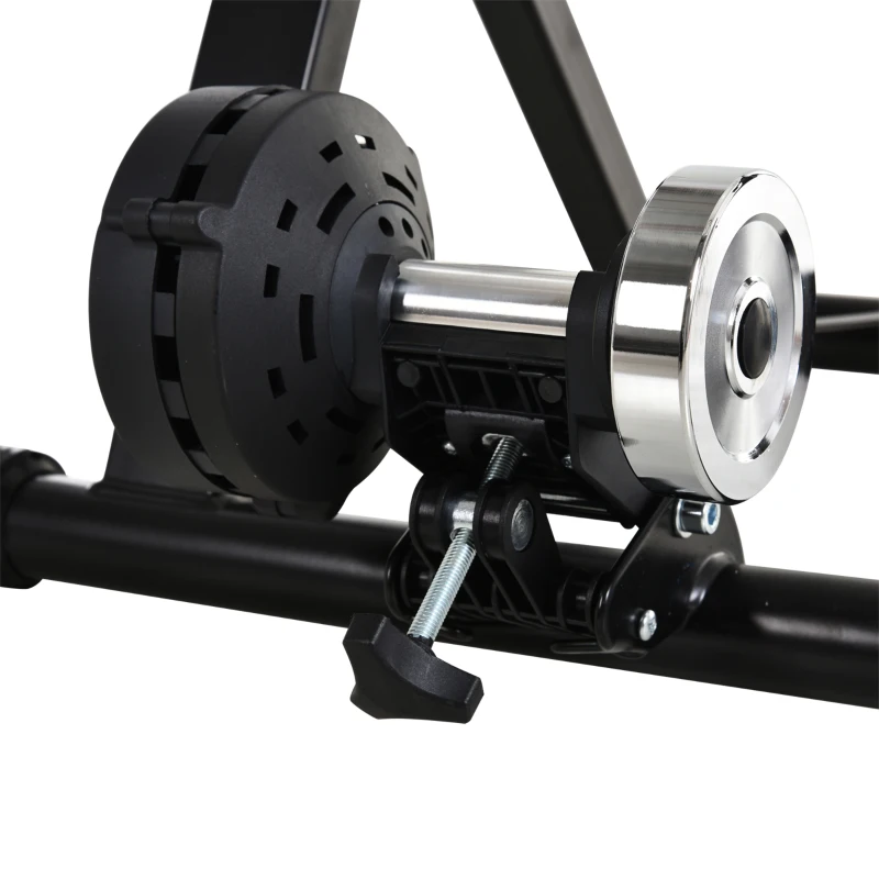 HOMCOM Rolo de Bicicleta Dobrável com Resistência Magnética Ajustável de 8 Níveis para Rodas de 650C/700C ou 26-28 Polegadas 68x62,5x49 cm Preto