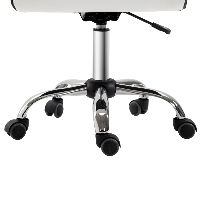 HOMCOM scaun rotativ din piele sintetica, 46x51x76-88cm, alb