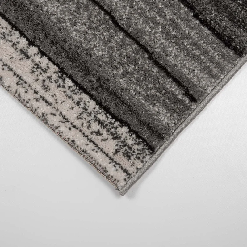 HOMCOM Teppich Kurzflor Grau 230 x 160 x 0,6 cm